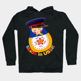 Russian matryoshka doll in a military cap Hoodie